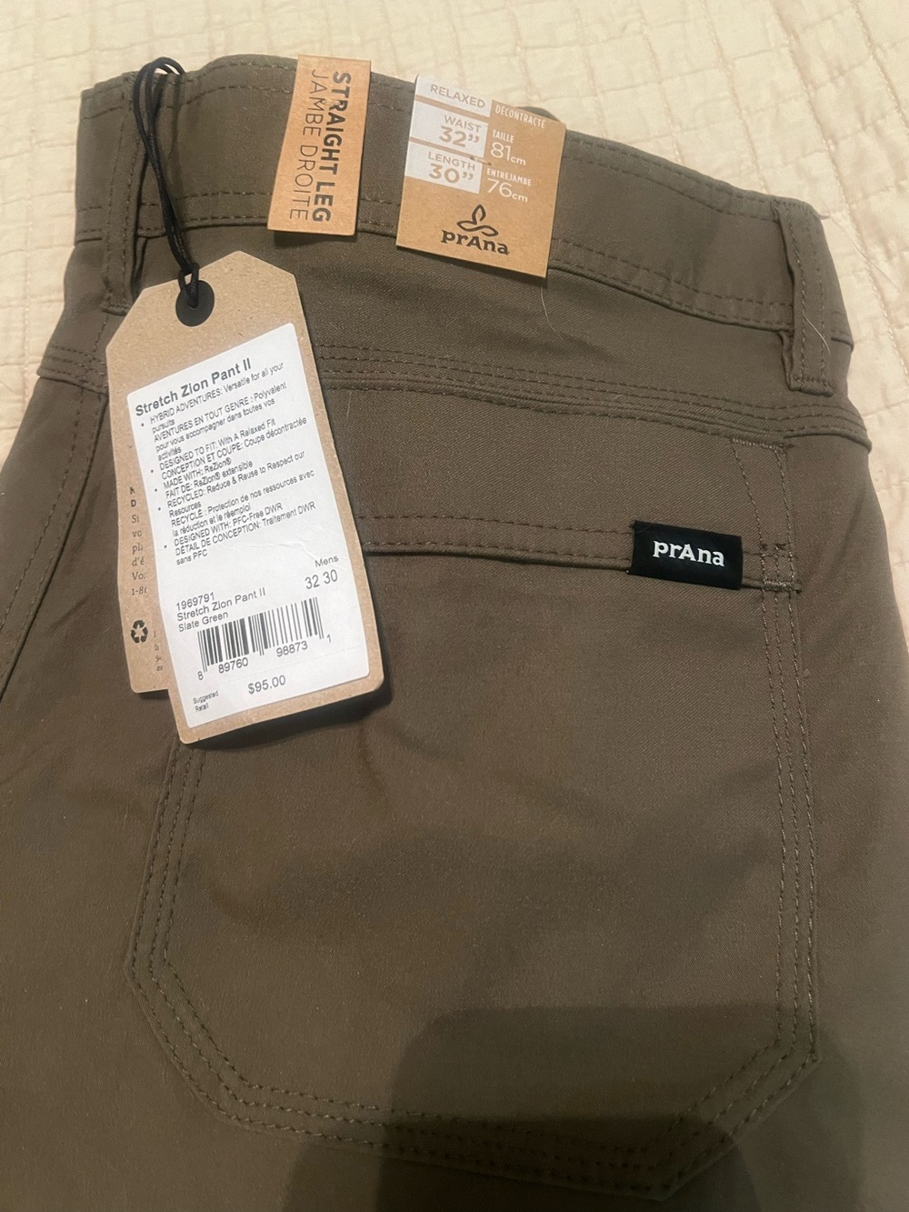 Prana Straight-Leg Chinos in Olive